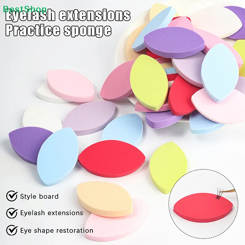 ✂50Pc Eyelash Display Practice Boards,Foam Eye Shape Lash Display Plates for Eyelash Styles Demo,Lash Mapping Training Tools