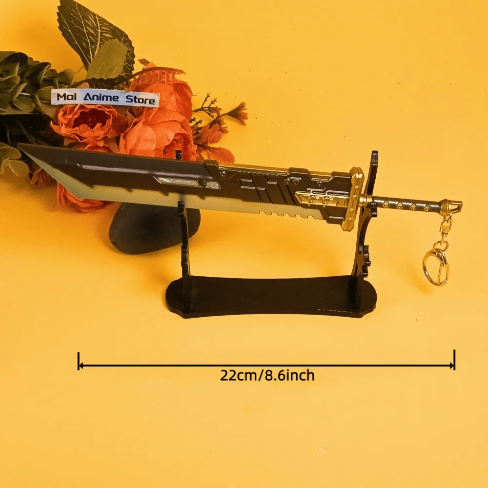 8.6인치 메탈 파이널 판타지 카타나 진짜 일본 카타나 블레이드 듀란달 검 오리지널 사무라이 애니메이션 닌자 나이프 무딘 장난감 선물