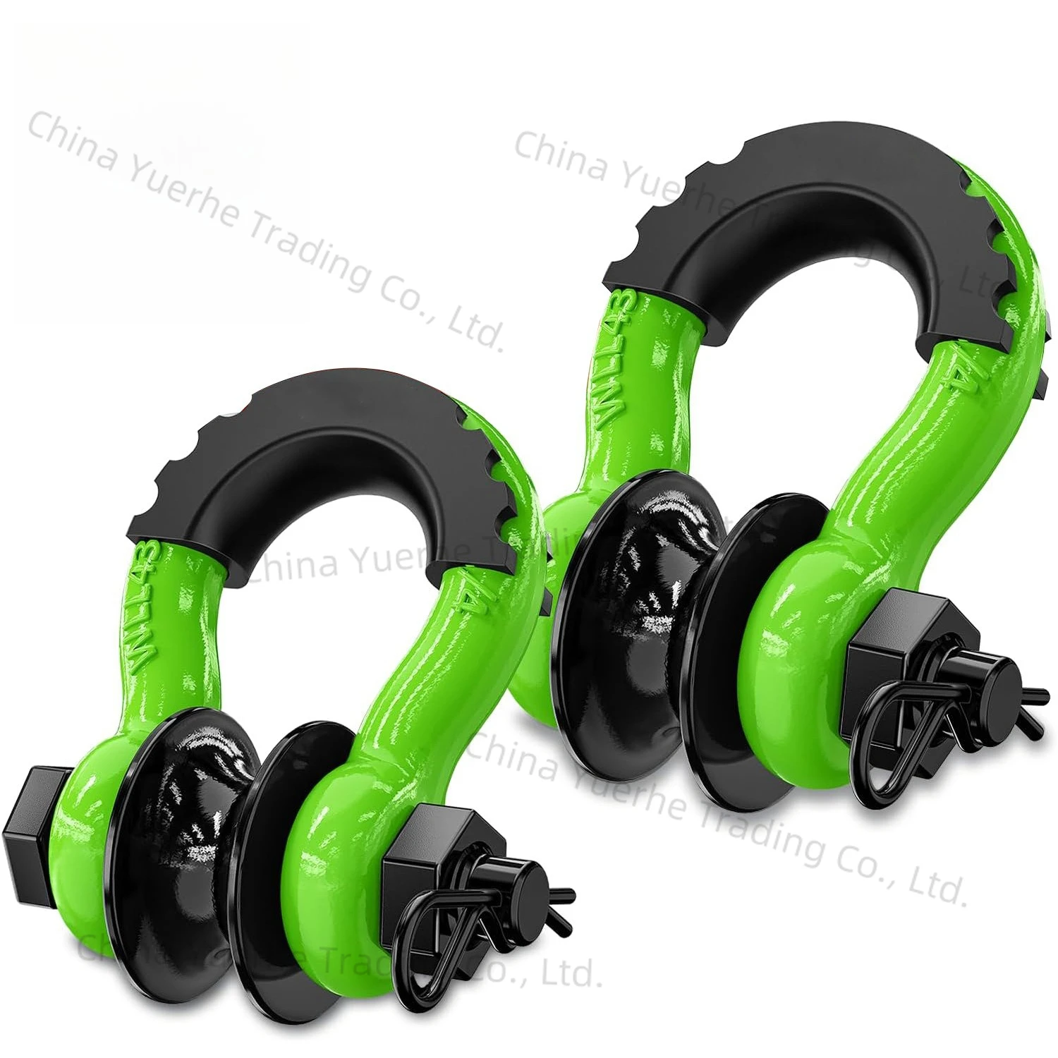 

Off-road vehicle modified trailer hook, winch rope movable pulley shackle combination