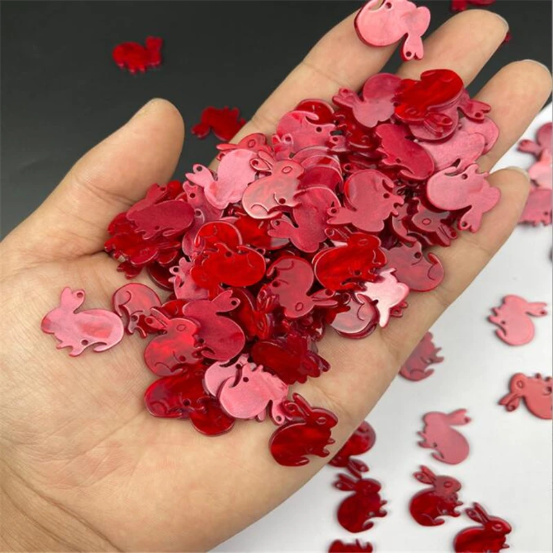 19mm Imitate shell acrylic beads charm acetic acid animal rabbit connectors for diy earrings hairpin jewelry making accessories