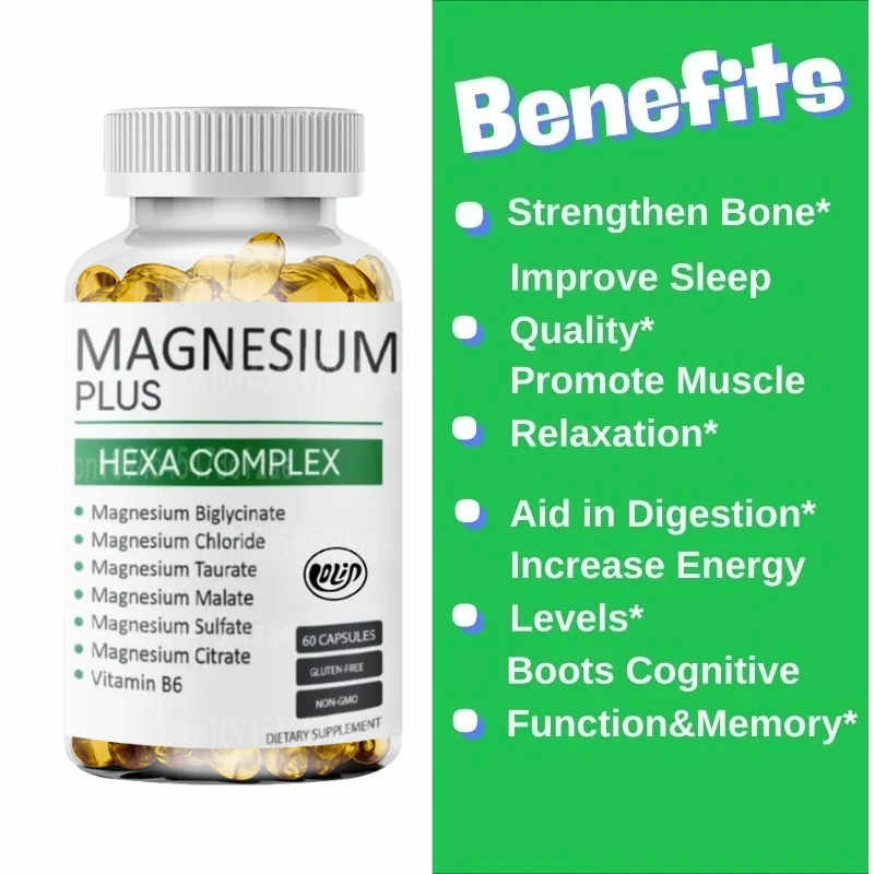 Magnesium Glycinate Capsule - Magnesiumcomplex van glycine, chloride, taurine, sulfaat,