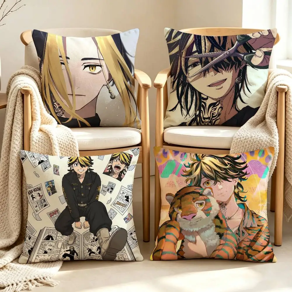 K-Kazutora H-Hanemiya T-Tokyo-R Customizable Square Cushion Cover Double Sided Print Pillow Case
