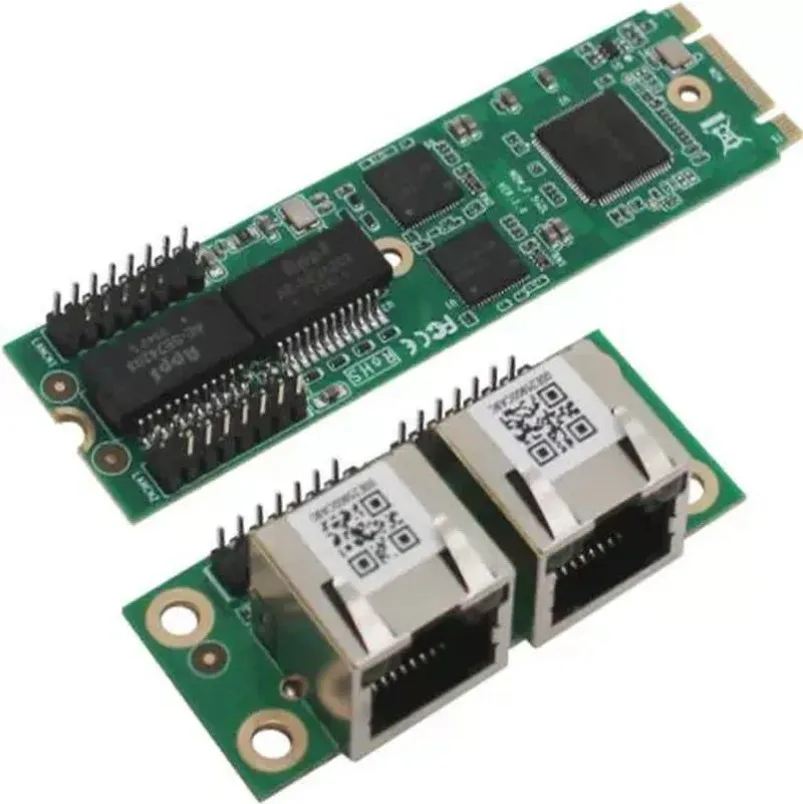 M. 2 To Dual 2.5G Ethernet Adapter I226 Network Interface Controller M.2 2280 PCIe Expansion Card