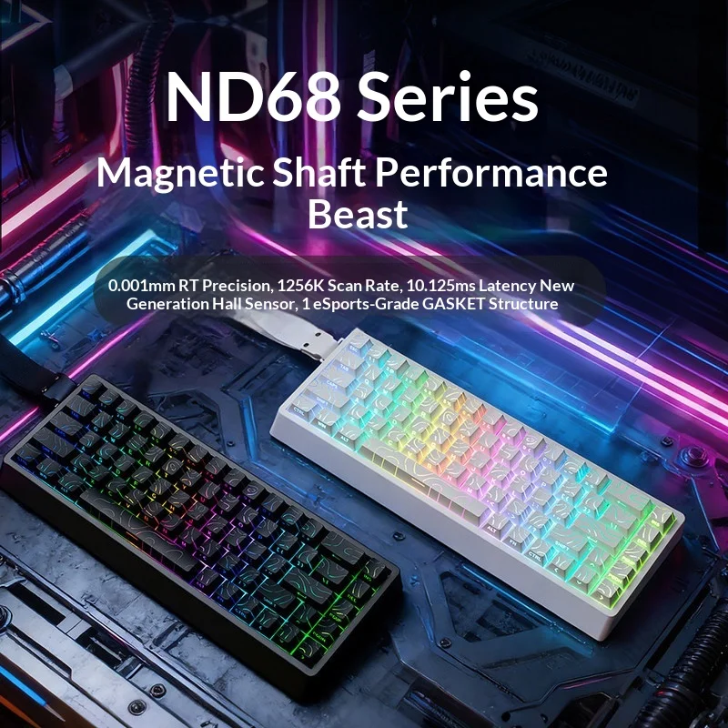 

Ishstone Nd63 Nd68 Pro Magnetic Switch Mechanical Keyboard Customized Rgb Backlit Esports Gaming For Desktop Pc Enthusiasts