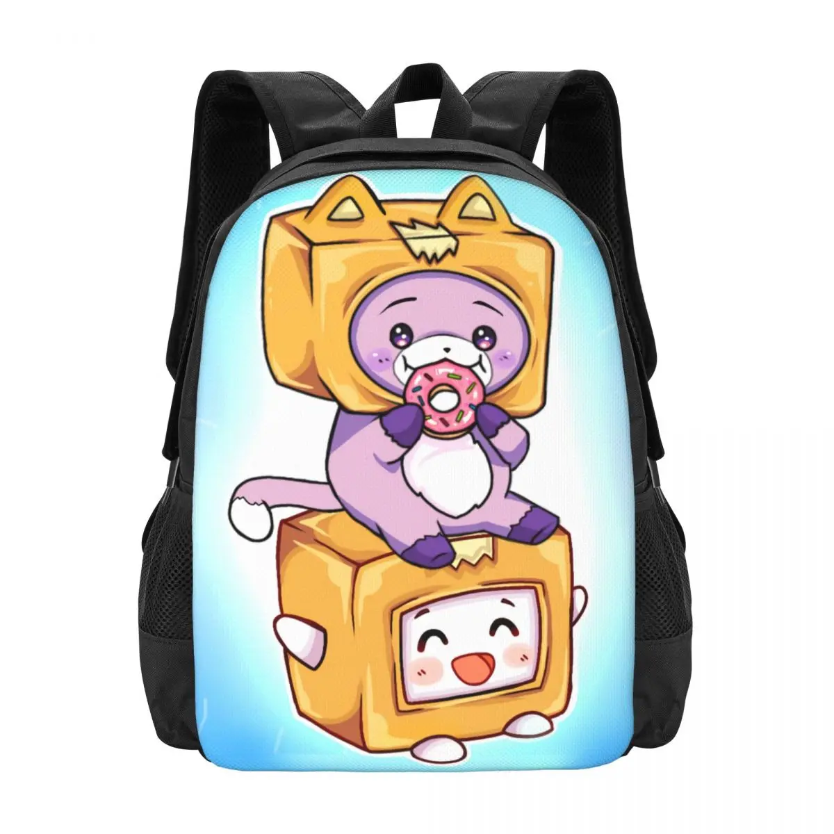 

Cartoon Foxy Boxy Lanky-box Travel Laptop Backpack, Business College School Computer Bag Gift for Men & Women