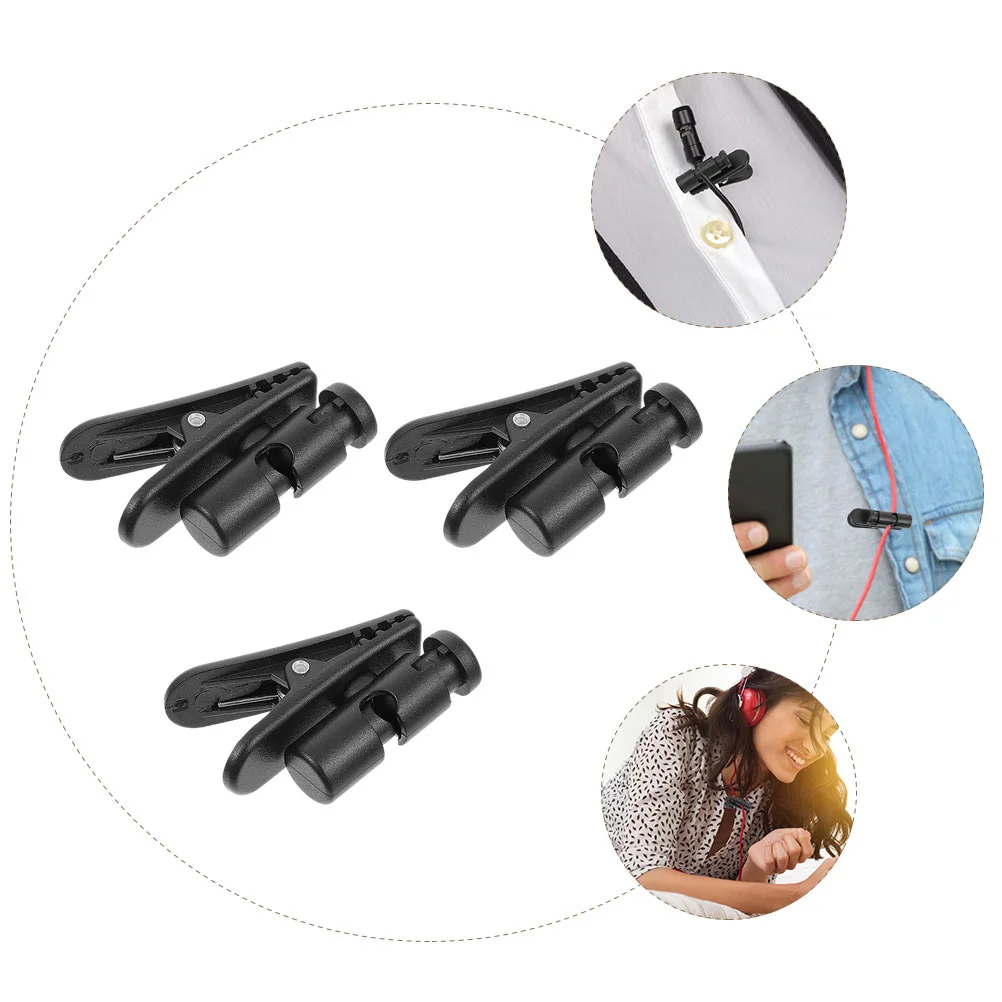 3 Pcs Headphone Cable Clip Earbud Earphone Cord Clamps for Headset Clips Fixing Simple