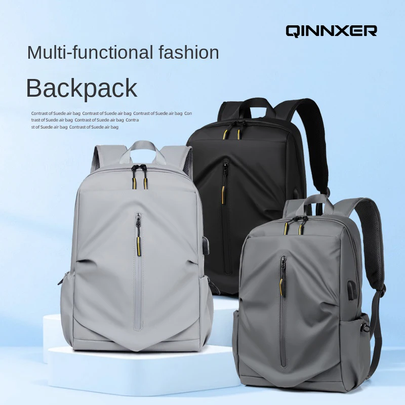 

QINNXER One shoulder bag for men's stylish large capacity middle school high college student multifinonal travel backpack laptop