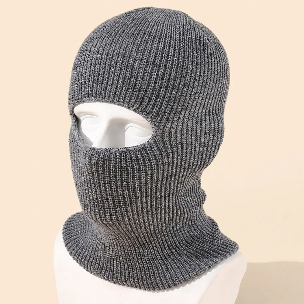 Winter-Balaclava mit Ohrenschutz, 1-Loch-Mütze, Schal, Vollgesichtsmaske, Damen-Wintermütze, Herren-Beanie, Strickmützen – Detail 4