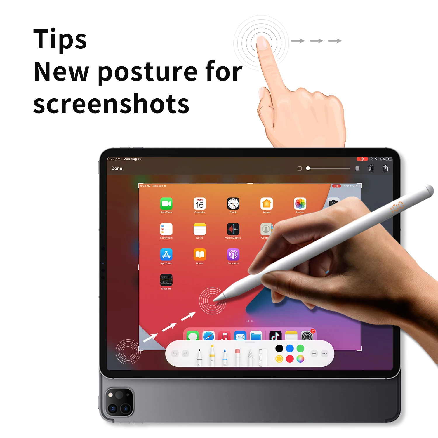 Power Display for Ipad Pencil Pen For iPad Accessories 2022 2021 2020 2019 2018 Pro Air Mini Stylus