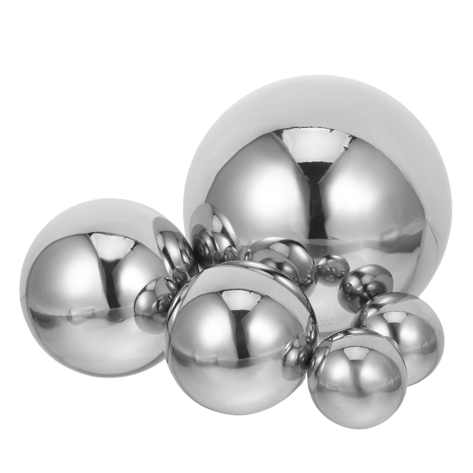 

5pcs Mirror Polishing Ball Hollow Stainless Steel Decorative Garden Reflective Sphere For Outdoor Indoor Decor Gazing Globe