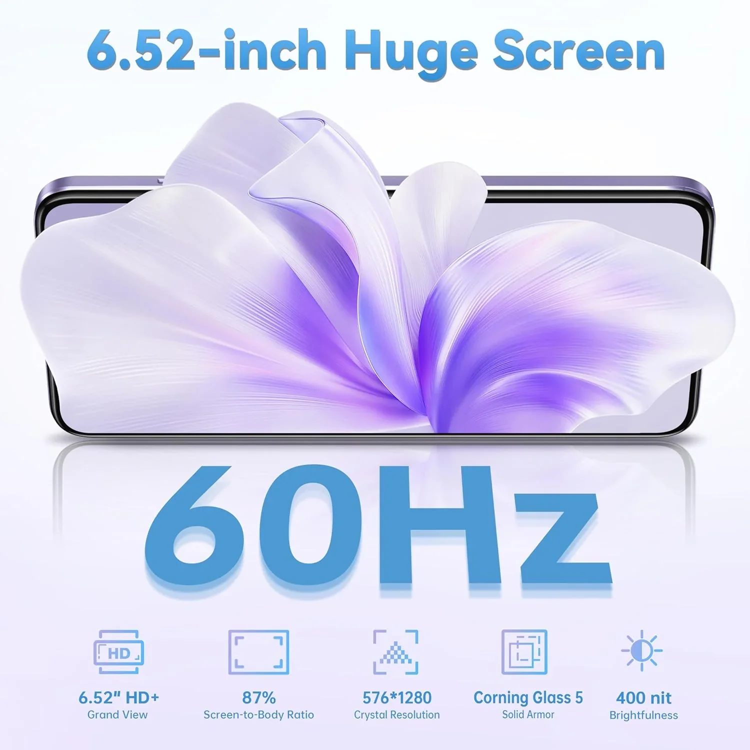 هاتف ذكي 4G OUKITEL C57S يعمل بنظام Android 14 - 8Go (2 + 6) RAM /64Go ROM - 6.52 بوصة - 13 ميجابكسل - هاتف بشريحتين رخيص الثمن