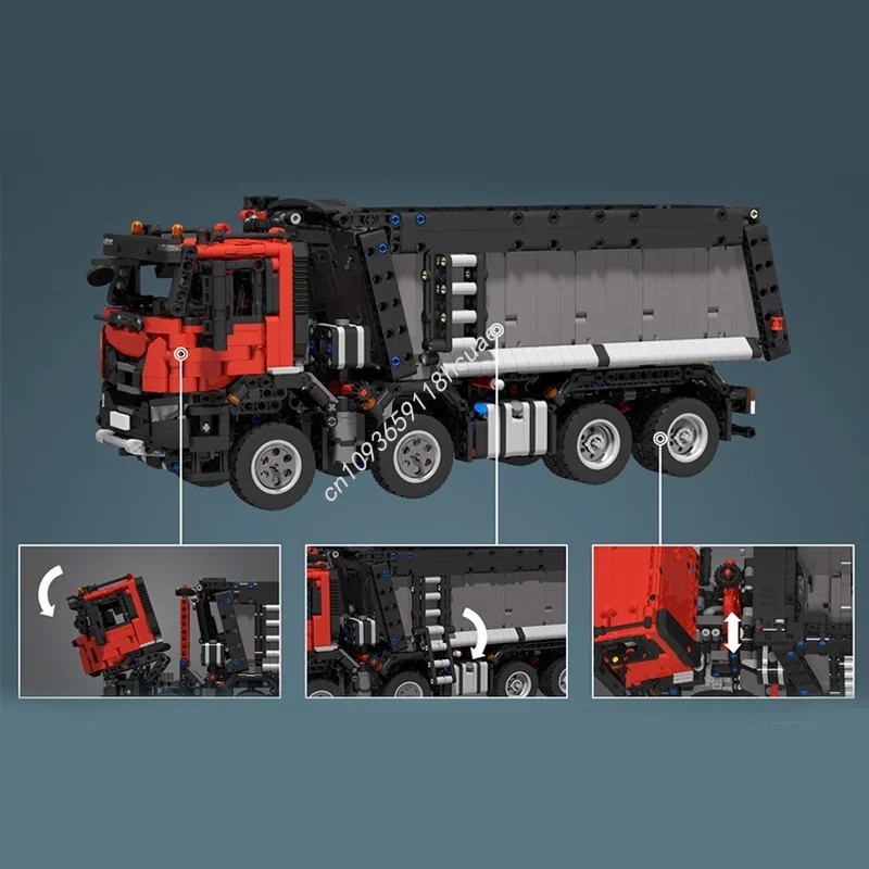 2058 pçs moc iveco t way basculante modelo técnico blocos de construção montar presente natal brinquedo criativo idéia educação tijolo crianças