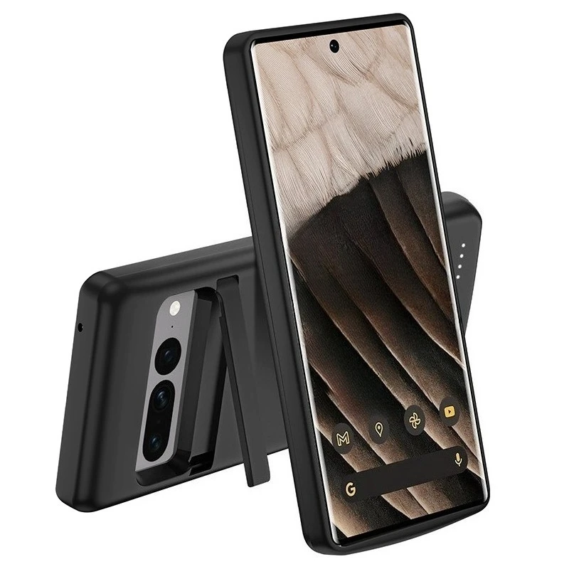 10000mAh Back Clip Power Bank Large Capacity External Battery Compatible For Google Pixel 6 7 8 Battery Charger Case