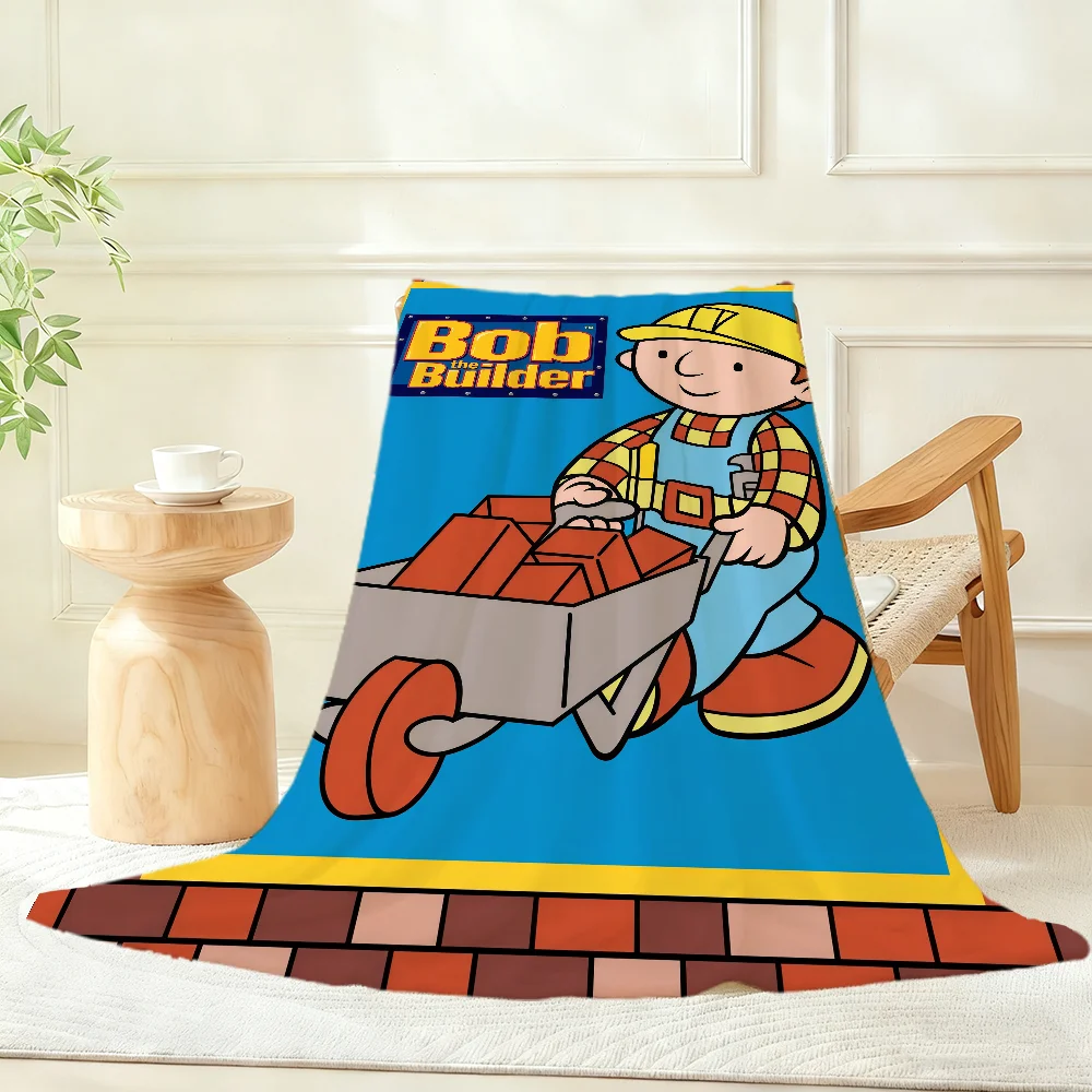 Cartoon Cute B-Bob The B-Builder Blanket Throw Super Cosy Plush Living Room Sofa Couch Childish Birthday Gifts