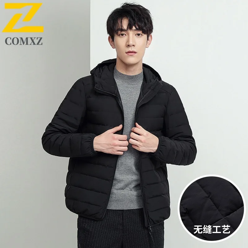 COMXZ Padded Jacket Brand Luxury Thick Warm Korean Style Snowy Parker Coat Skiing Windproof Loose Down Jacket Men's Clothing