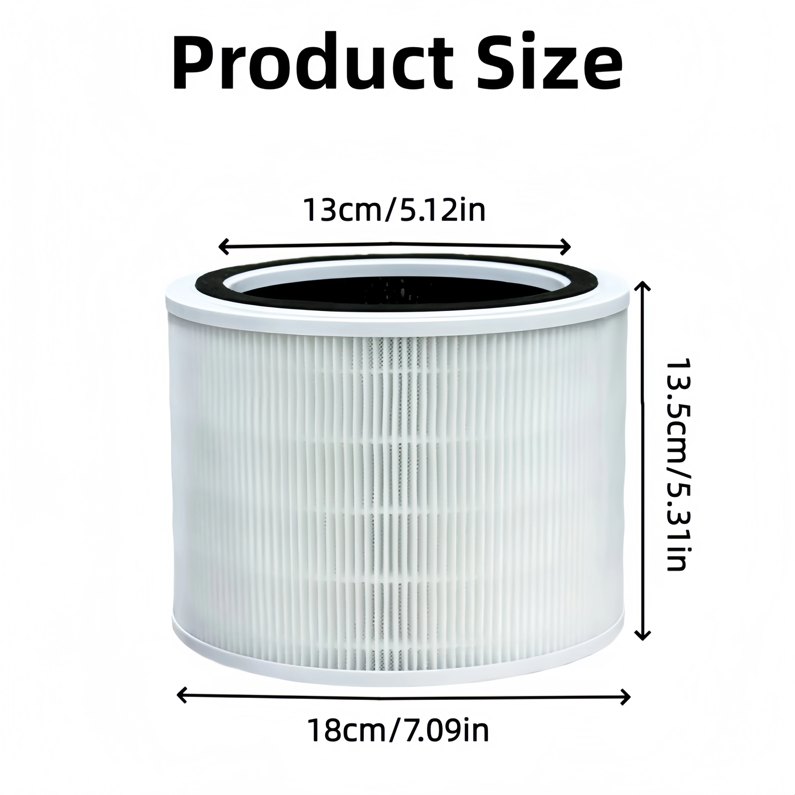 3-in-1 Air Replacement Purifier Filter, True HEPA High-Efficiency Activated Carbon Filter Compatible with LEVOIT Core 200S-RF view 3