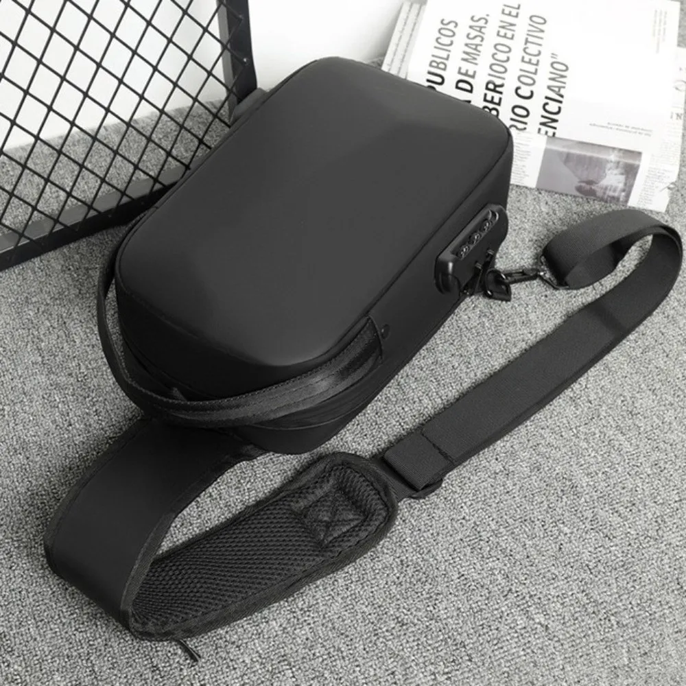 

Мужская нагрудная сумка из ткани Оксфорд, USB-порт для зарядки, противоугонная сумка с паролем, большая вместимость, регулируемый ремень