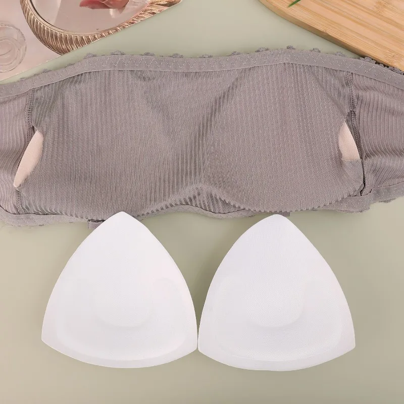 2/6 قطعة الإسفنج رفع منصات النساء ملابس السباحة بيكيني غير مرئية محسن للإزالة الحشو إدراج الكؤوس منصات كأس الصدر اكسسوارات