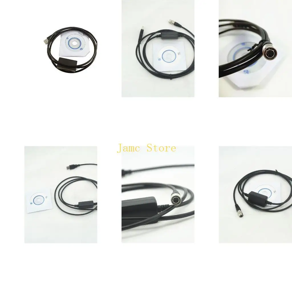 LX0B Data Download Cable for Topcon Total Stations USB to 6-pin Male Aviation for Hea