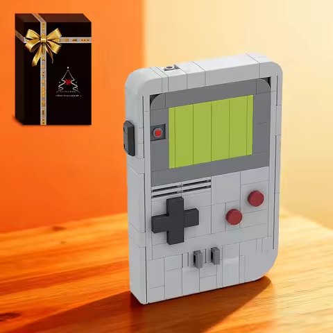 MOC Mini Handheld Games Console Building Blocks DIY Retro Controller Machine Idea Bricks Model Toys Kid Gift