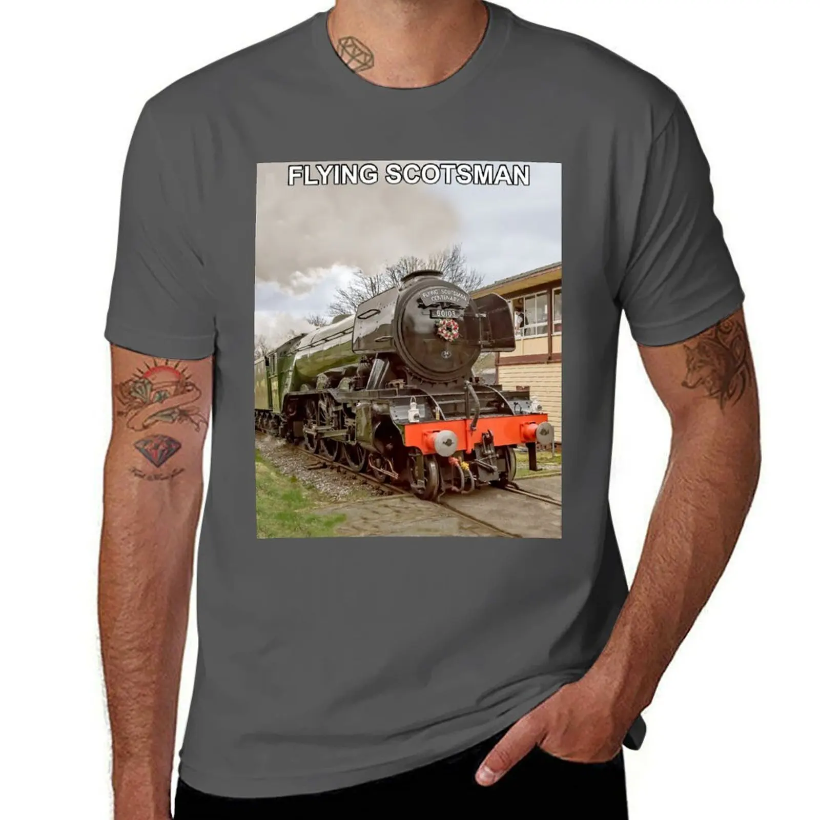 

Flying Scotsman at the crossing T-Shirt t shirts for man graphic funny t shirts for man pack white T-Shirt