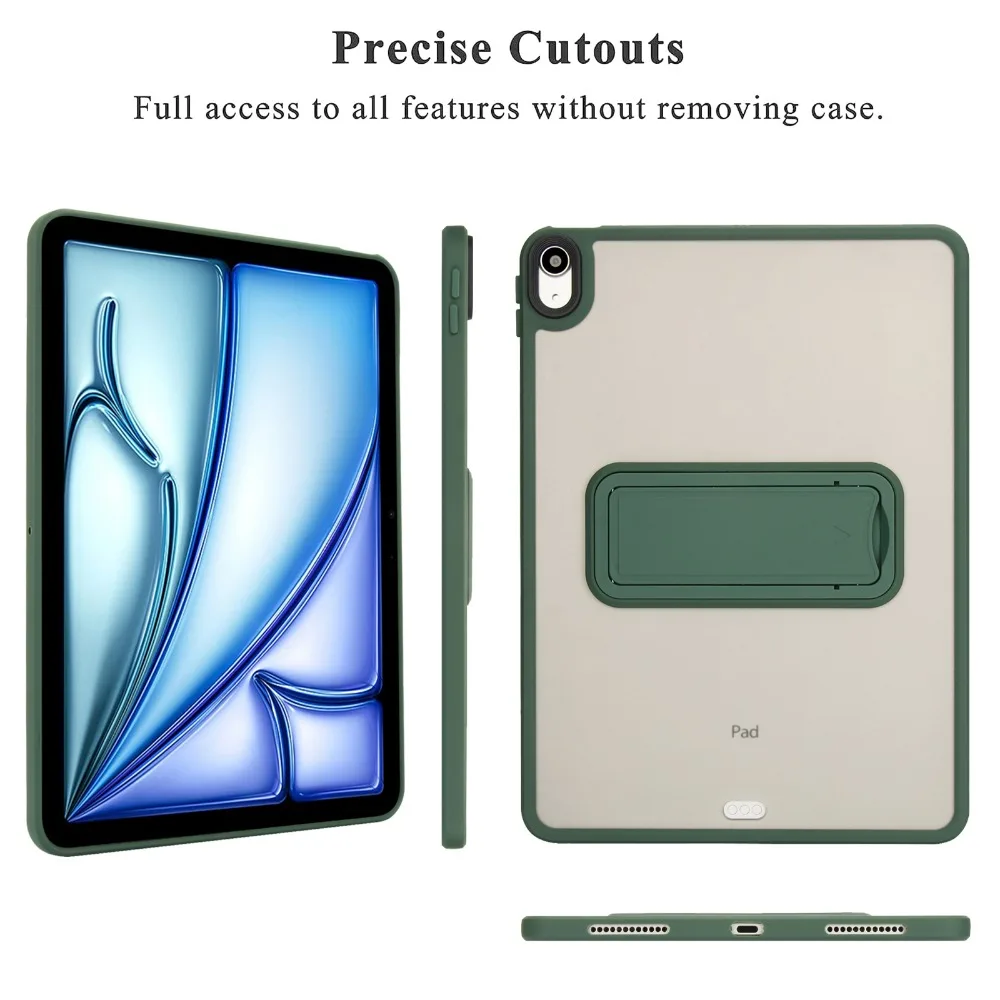 Für iPad 5. 6. 9,7' 7. 8. 9. 10,2' Air 4 Air 5 Air 11 A16 2025 Pro11 10. iPad Mini 4 5 6 7 Harte PC+TPU Standhülle – Detail 10