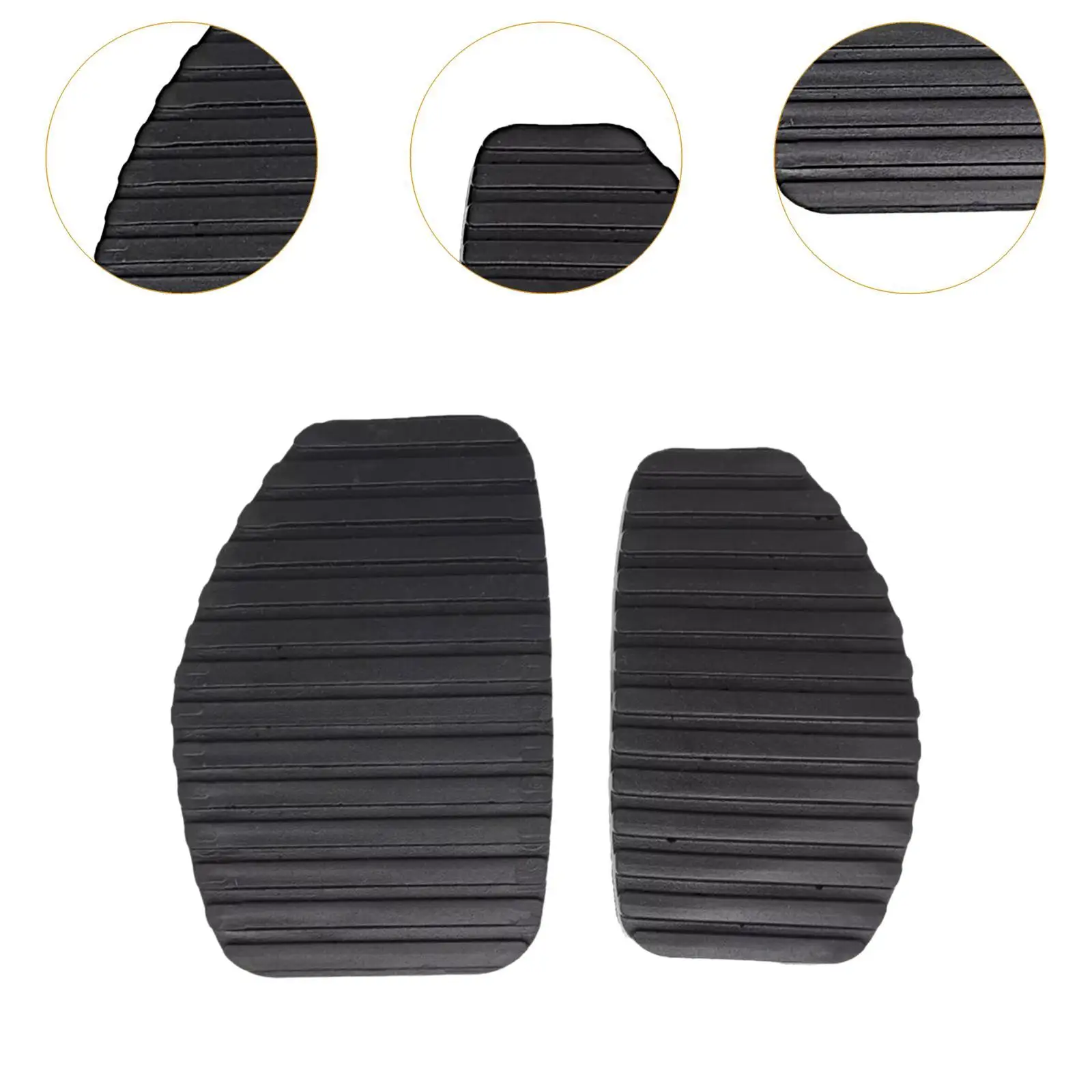 2x Brake and Clutch Pedal Pads Rubber Cover Anti Slip Automotive Replacement Spare Part Car Interior Accessories for S30