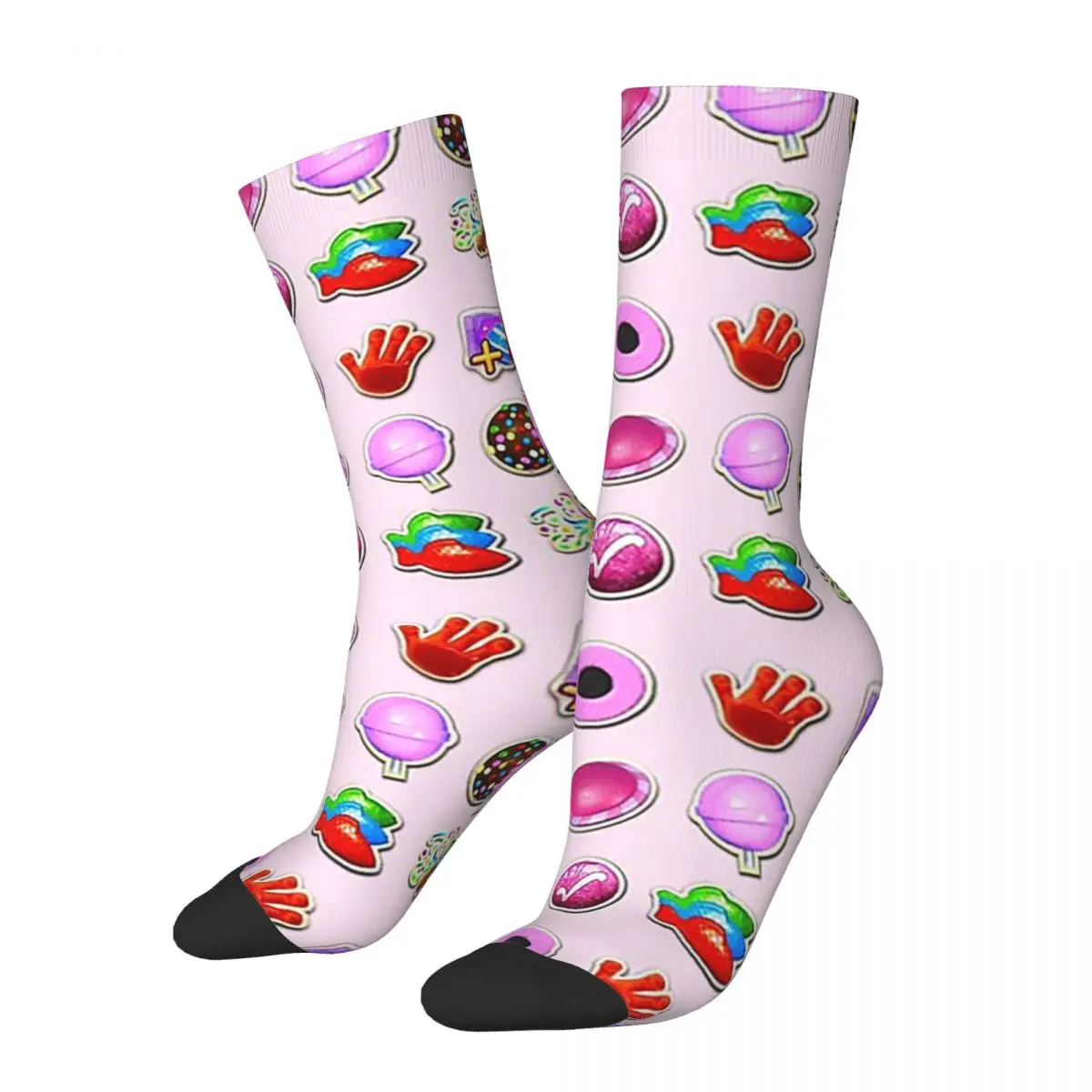 Booster Stash Candy Crush Socks Harajuku Sweat Absorbing Stockings All Season Long Socks Accessories for Unisex Gifts