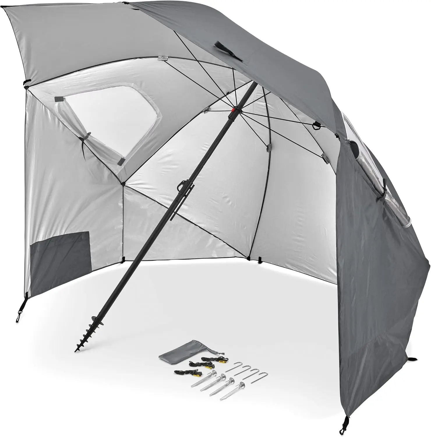 Sport-Brella Premiere UPF 50+ Umbrella Shelter with Patented Side Panels and Tilt Mechanism, Heavy-Duty 1.25 Inch Center Pole, A