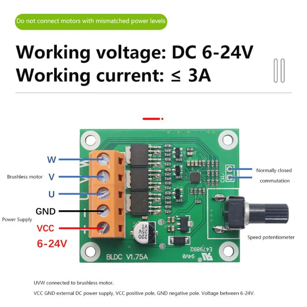 1PCS DC Brushless Motor Control Board 6/12/24V CD Drive Fan Motor Governor For Electronics Industrial Machinery