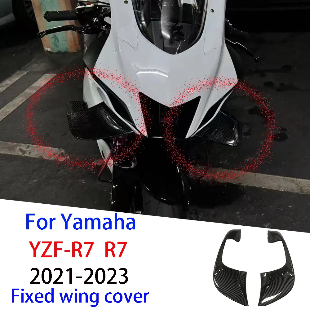 For YAMAHA R7 YZF R7 YZFR7 R7 2021 2022 2023 1pair Fixed Wind Wing Motorcycle Wing Aerodynamic Fairing Black