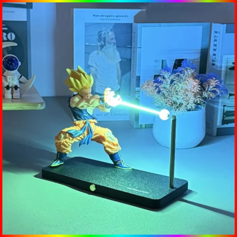 

Hot Selling Spot Nikolatoy Dragon Ball Kakarotto Son Goku Kamehameha Wave Magnetic Lamp Decorative Model Products Anime Peripher
