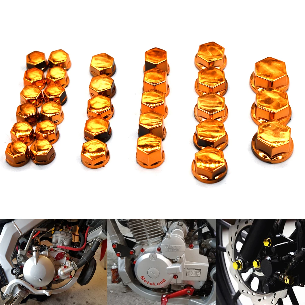 Universal 30PCS motorcycle modeling plating nut decorative screw cap For KTM 690 SMC 1290 Super Duke R 690 950 990 1190 1290