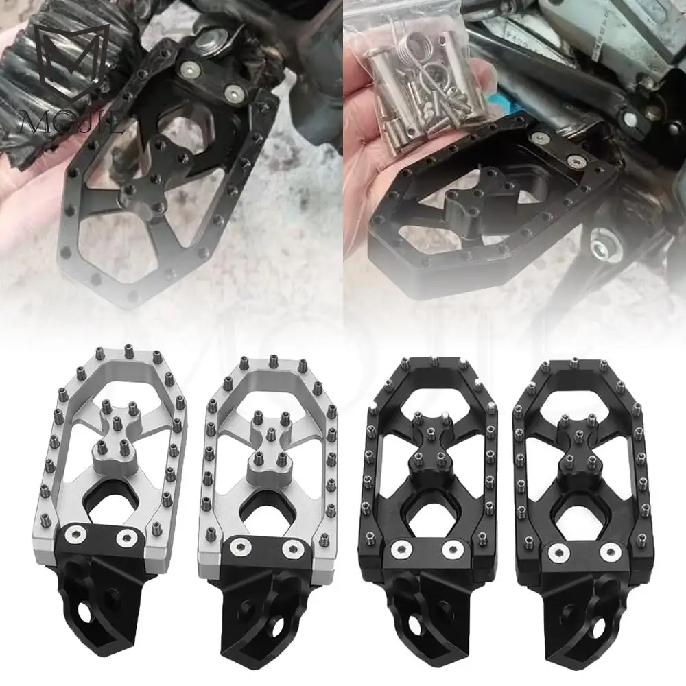 

CNC Enlarged FootRest Wide Fat Foot Pegs Pedals For Suzuki RM 85 DR-Z DRZ 250 125 125L DR200 DR650/SE DR 250 350 650SE 1996-2023