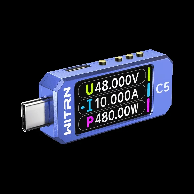 

WITRN C5 Красный 20 бит детектор USB измеритель напряжения и тока 28 в тестер PD3.1 слияние Быстрая зарядка UFS EPR