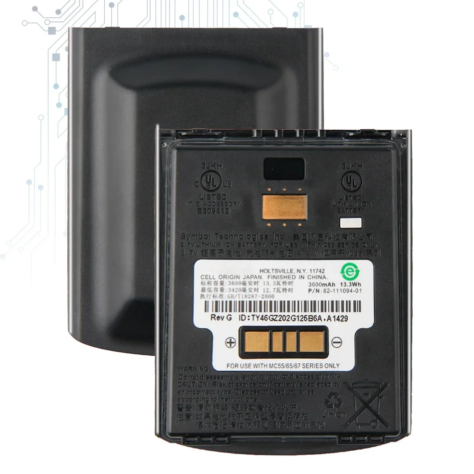 

Сменный аккумулятор 82-111094-01 для Motorola ZEBRA MC55 MC5590 MC65 MC67 MC55A0 аккумулятор 3600 мАч