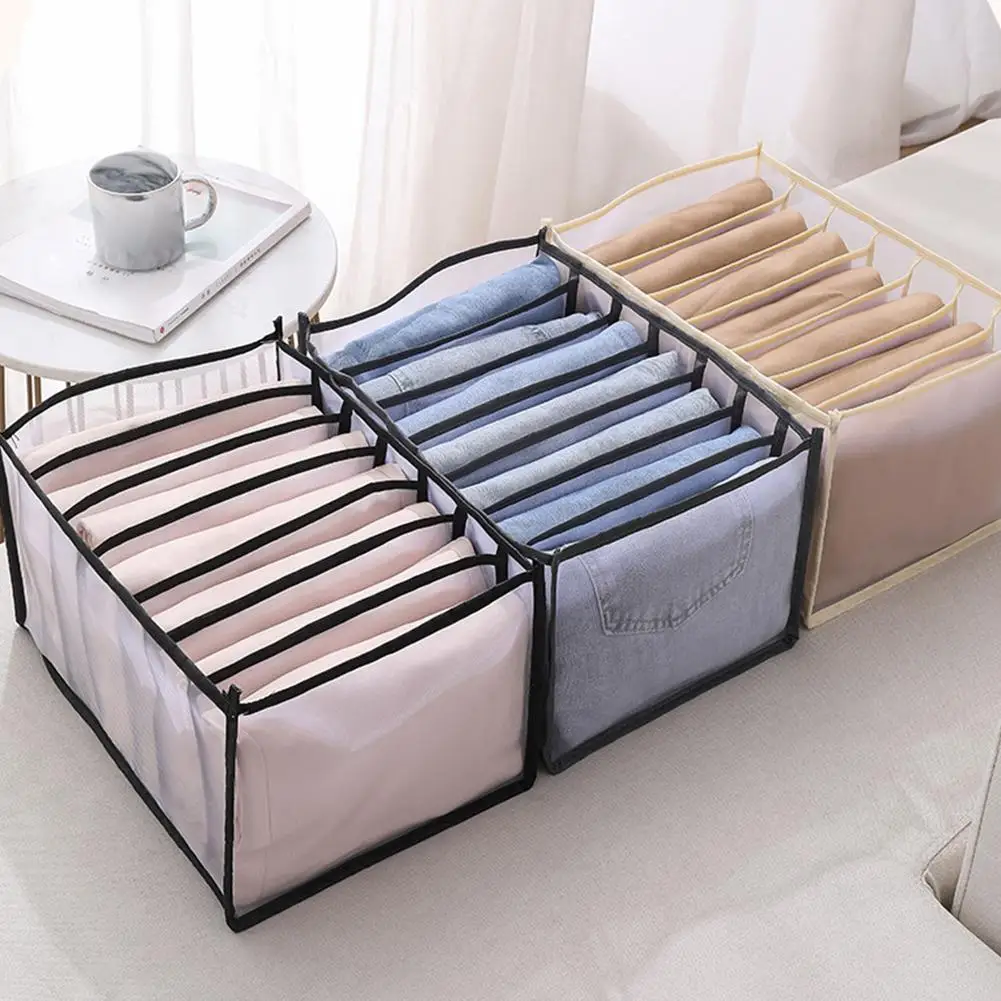 1 قطعة صندوق تخزين النايلون شبكة الطفل خلية أدراج المنظم لغرفة الملابس الداخلية الصدرية الجوارب الملابس خزائن للطي مقسم حقيبة 2026 #4