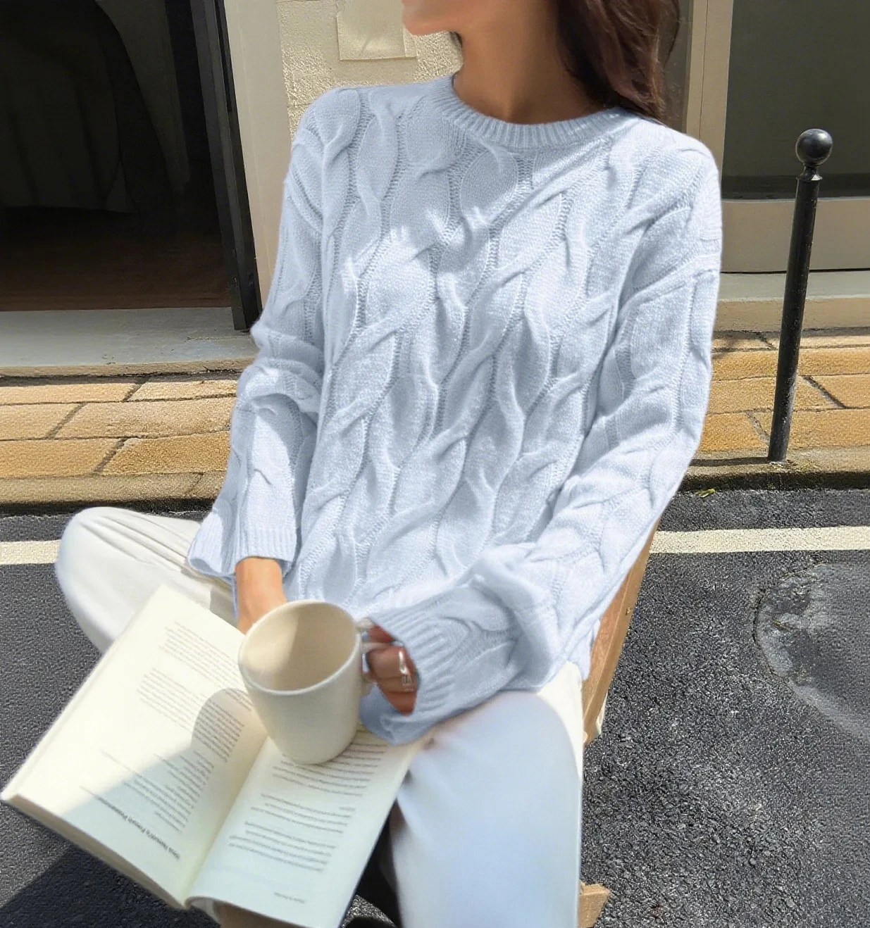 

Casual Simple Long-sleeved Solid Color Vest Sweater Women's Clothing Autumn and Winter