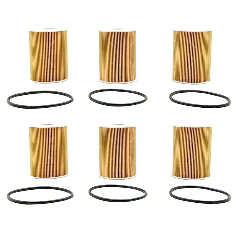 6Pcs Engine Motor Oil Filter Kit 94810722200 For Porsche 911 Cayenne Panamera V6 V8