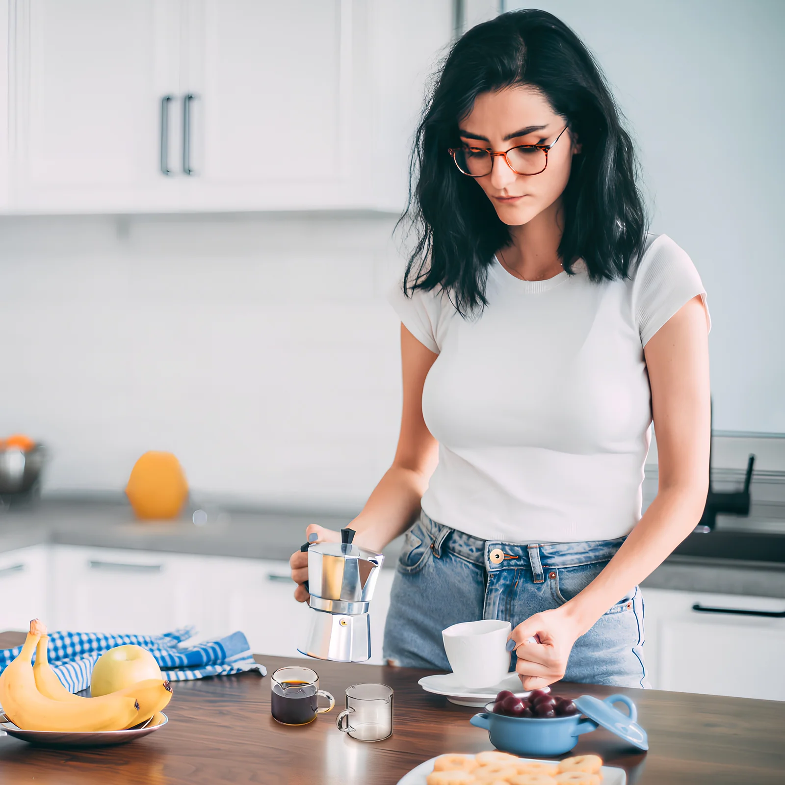 

2Pcs Clear Coffee Mug Glass Espresso Cups High Borosilicate Transparent Dual Spout Precision Pouring Safe Smooth Rim Daily Use