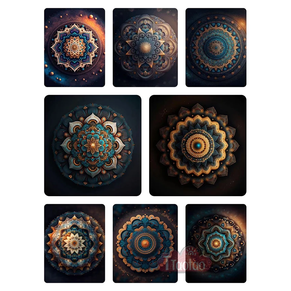 5D DIY Diamond Painting Abstract Art Cross Stitch Handmade Full Round Square Diamond Mosaic Mandala Flower Home Decor Embroidery