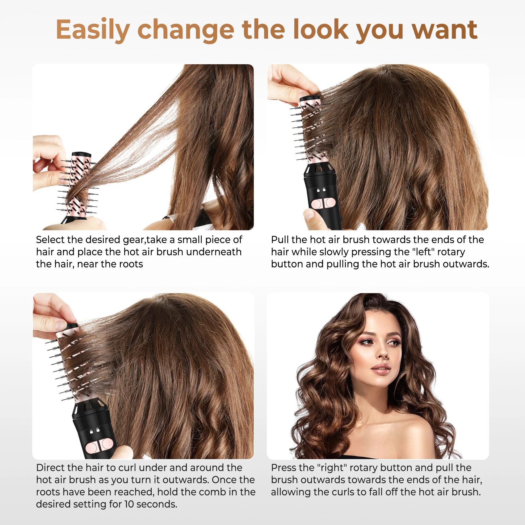 Hair Dryer Brush Blow Dryer Brush in One, 5 in 1 Hair Dryer and Styler Volumizer for Drying Straightening Curling