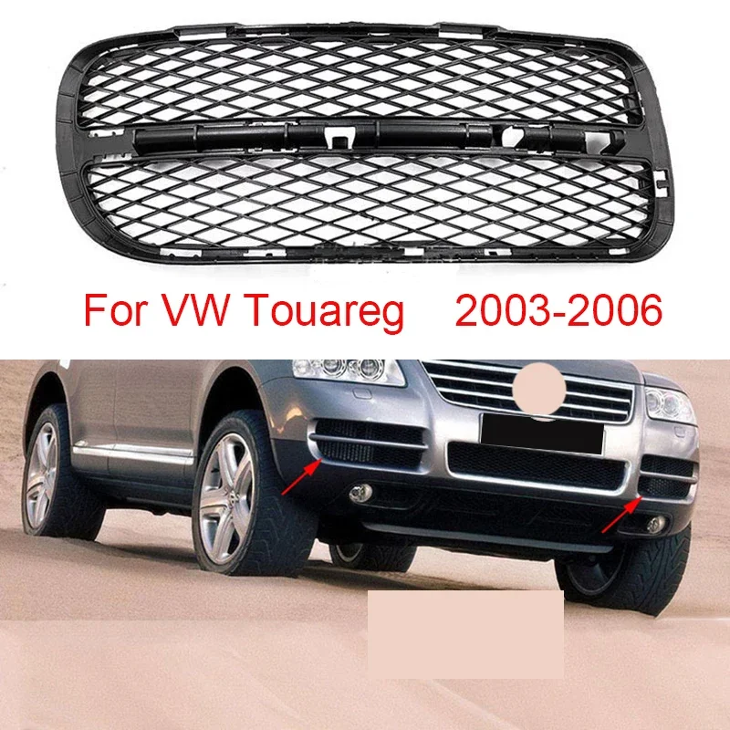 

2PCS Auto Left Right Front Bumper Fog Light Cover Bumper Lower Grille For VW Touareg 2003 - 2006 7L6853665A 7L6853666A