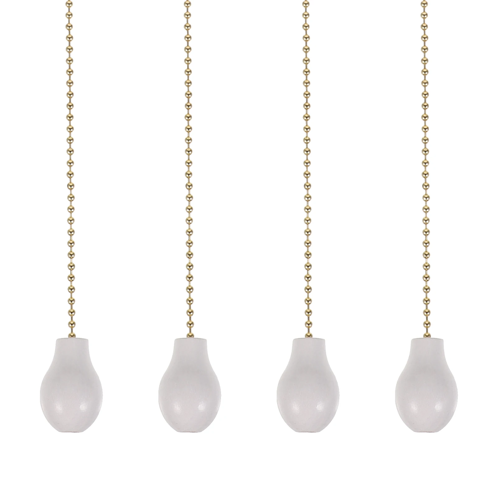 

4Pcs Wooden Gourd Shape Fan Pull Chains Smooth Surface Light Chain Pendant Fan Lamp Ornament Ceiling Lamp Pull Chain