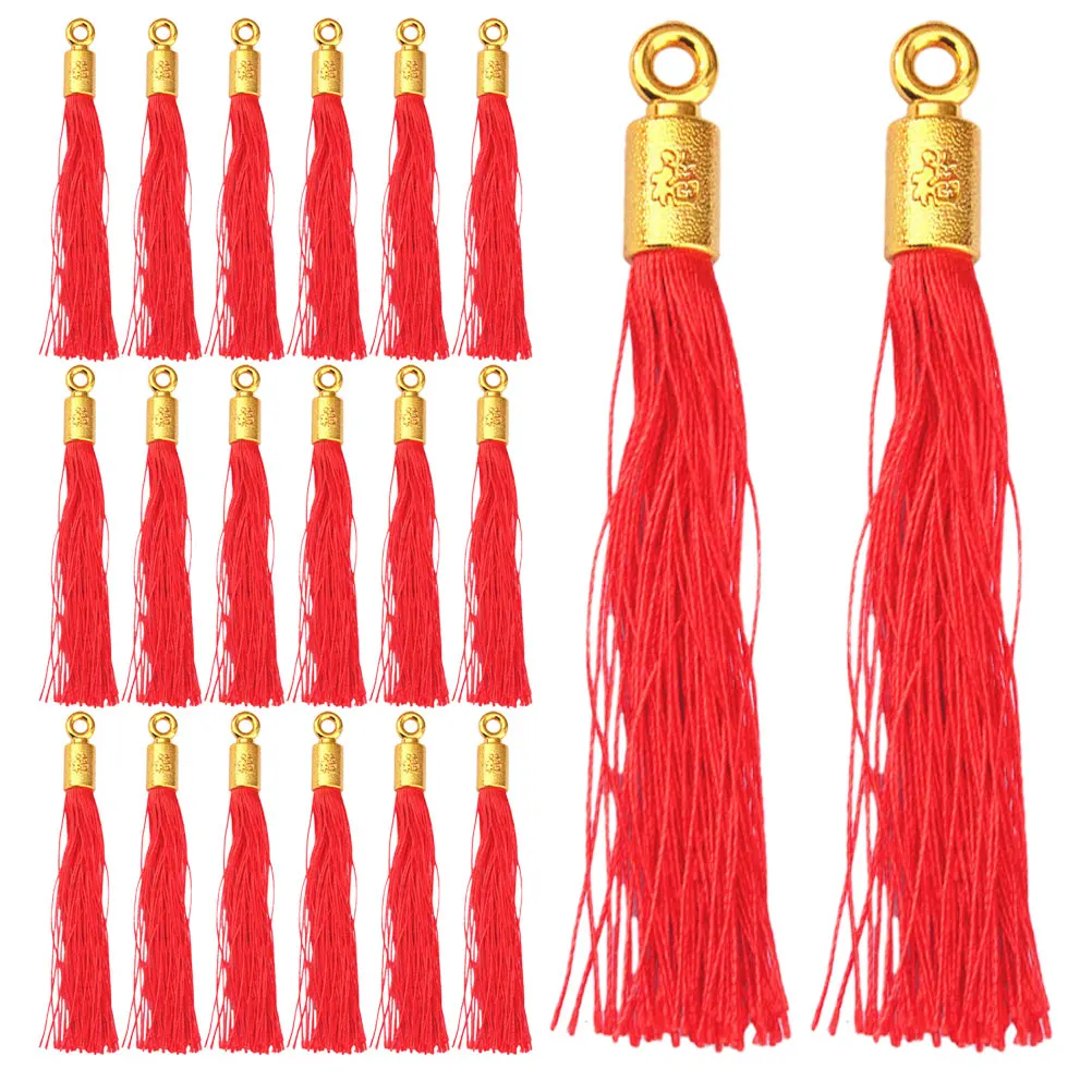 

25pcs Chinese Knot Tassel Pendant Diy Decorative Tassels Pendant Lightweight Hanging Charms For Keychain Car Bag Spring Festival