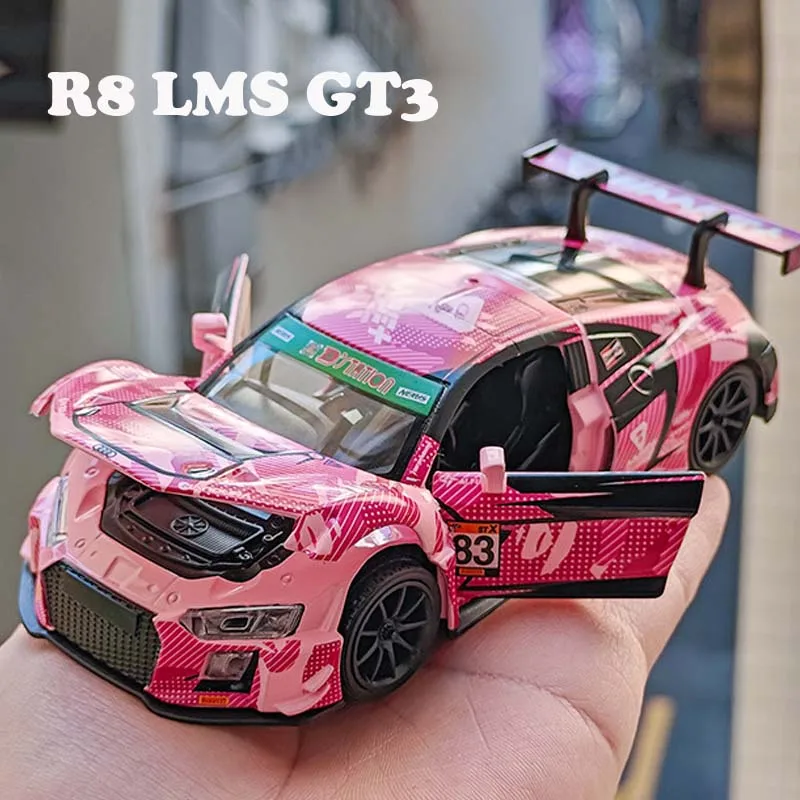 

Diecast 1:32 Scale Audi R8 LMS GT3 Alloy Car Model Ornament Toy Vehicle Collection Miniature Voiture Boyfriend Birthday Gift
