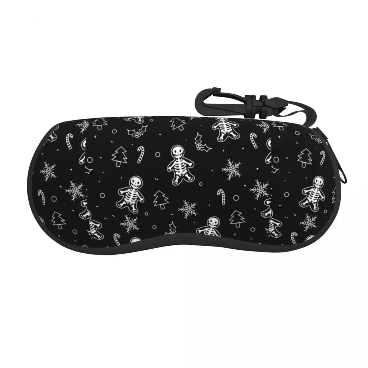 Ginger Skull Men Glasses Case Unisex Travel Accessories Gothic Christmas  Storage Box Anti-Pressure Eye Contacts 