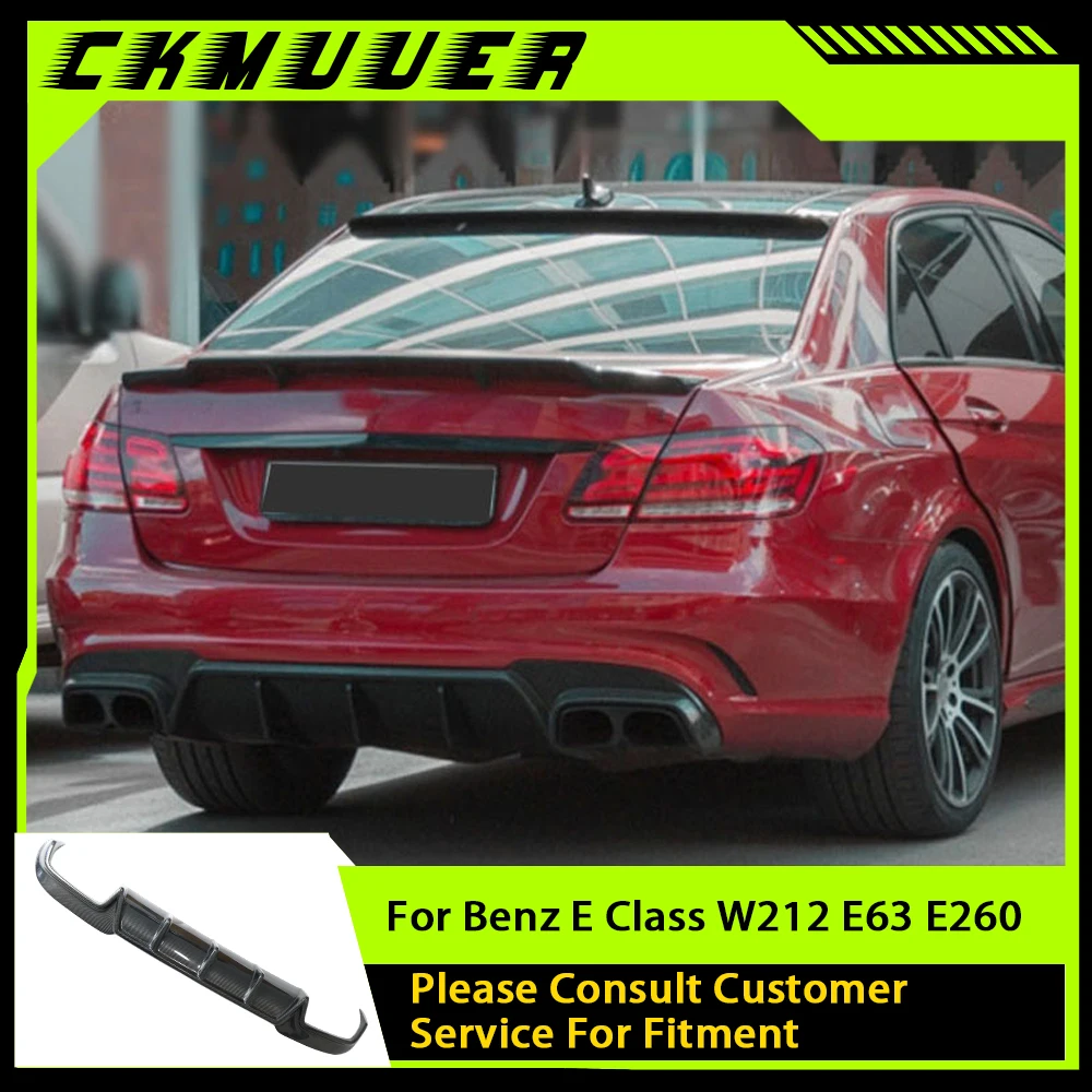 

Carbon Fiber For Benz E Class W212 E63 E260 E300 E400 E63S AMG 2014 2015 2016 Auto Styling Car Rear Bumper Lip Diffuser