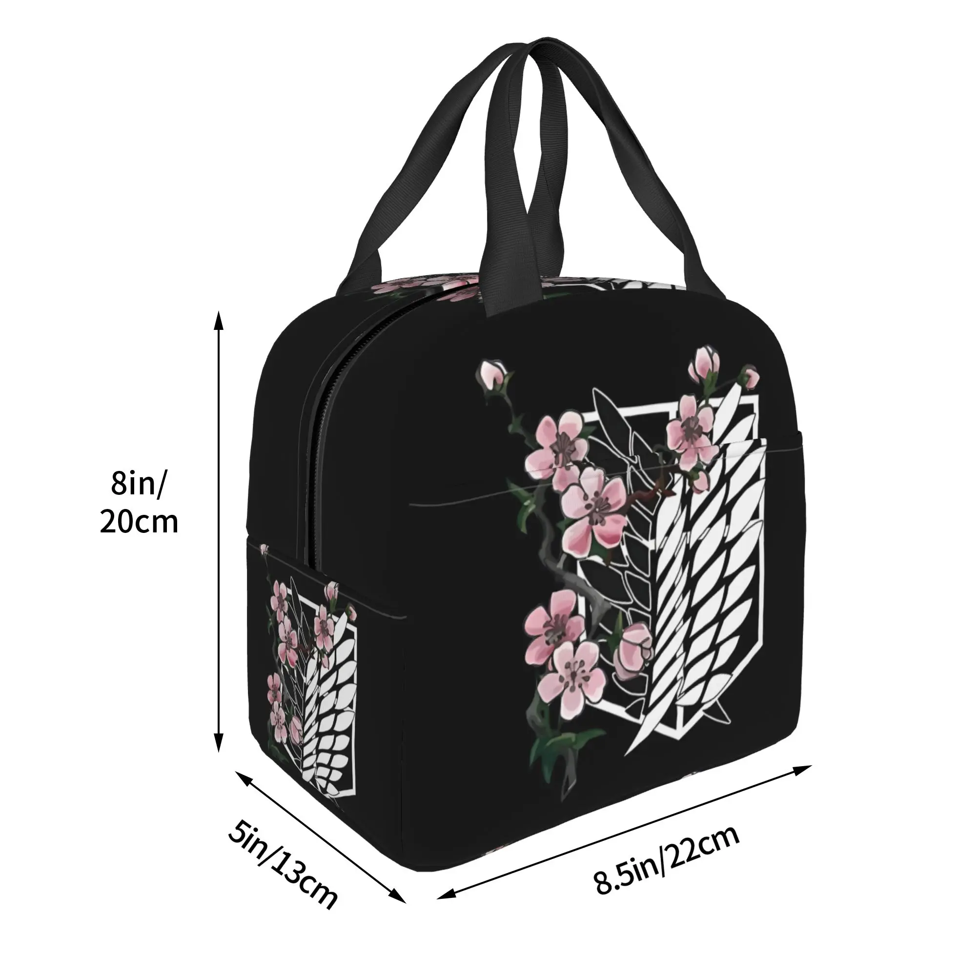 Attacks on Titans Portable Lunch Boxes Women Cartoon Movie Terrifying Giant Cooler Thermal Food Insulated Lunch Bag Office Work view 4