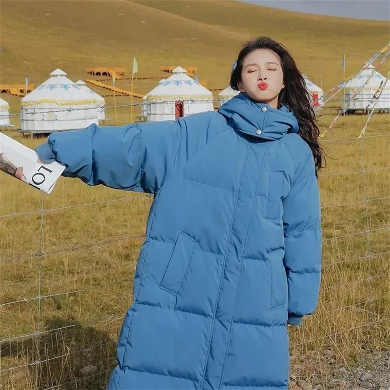 2025 nieuwe Winter Lange Parka Waterdicht Dons Katoen Gewatteerde Jas Vrouwen Mode Capuchon Dikke Warme Sneeuw Jas Vrouwelijke Bovenkleding